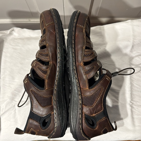 Hush Puppies Men's Brown Leather Sandals - EUC Size 11 - Picture 3 of 8